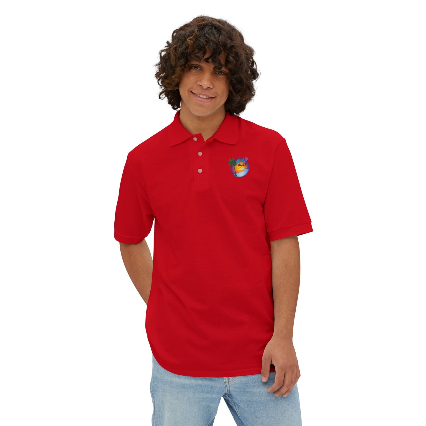 Laughlin Buzz Men's Piqué Polo Shirt