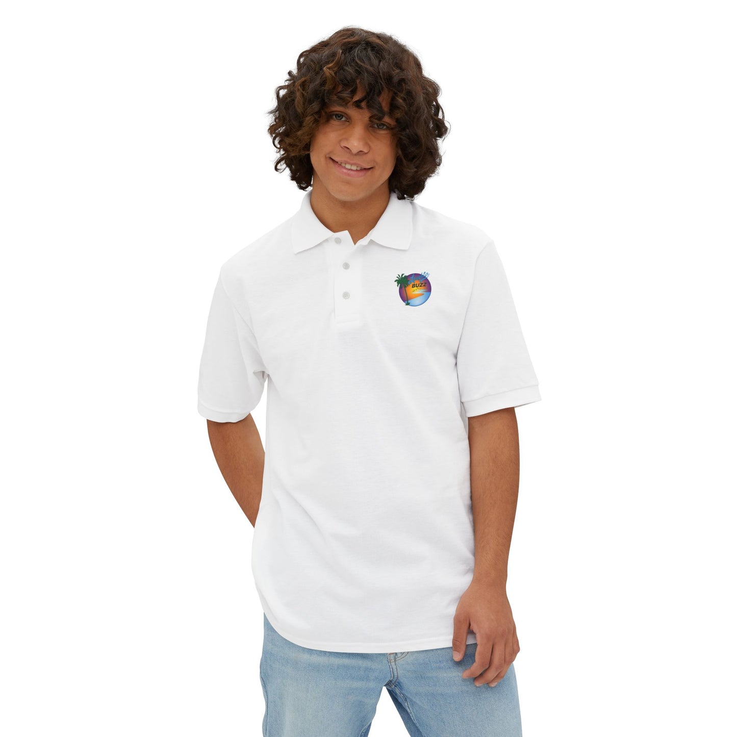 Laughlin Buzz Men's Piqué Polo Shirt