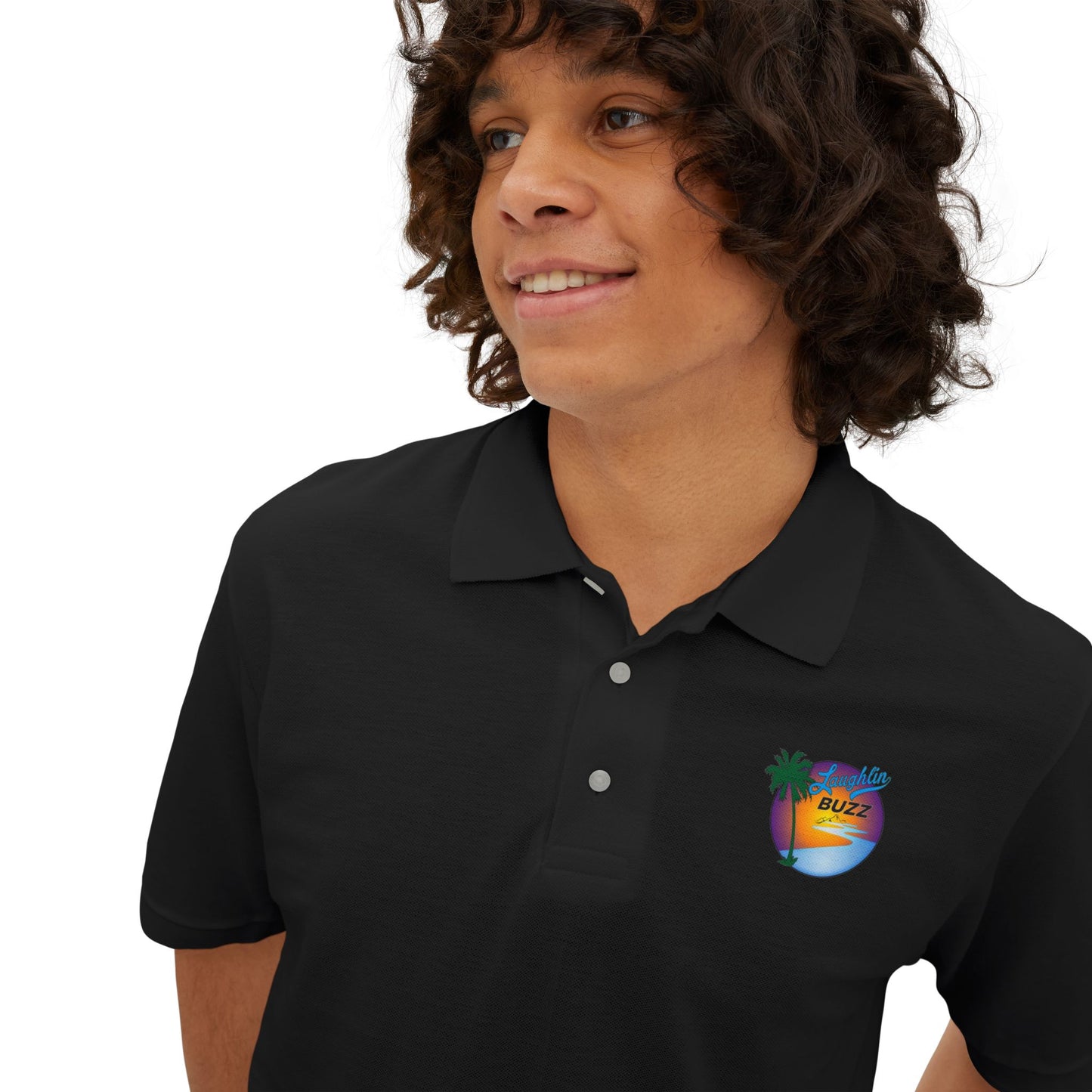 Laughlin Buzz Men's Piqué Polo Shirt