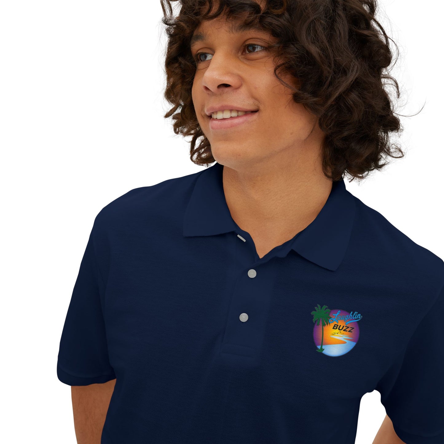 Laughlin Buzz Men's Piqué Polo Shirt